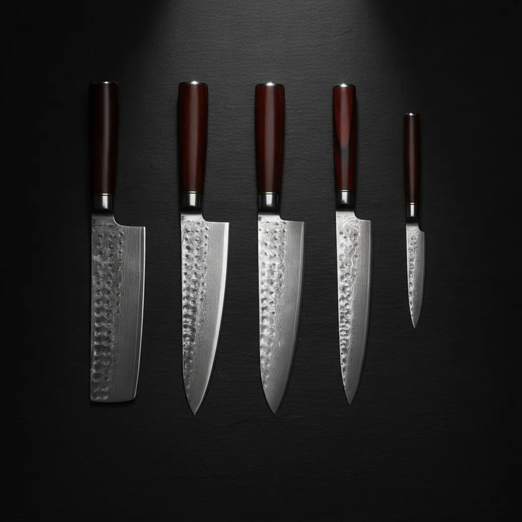Coffret cinq couteaux